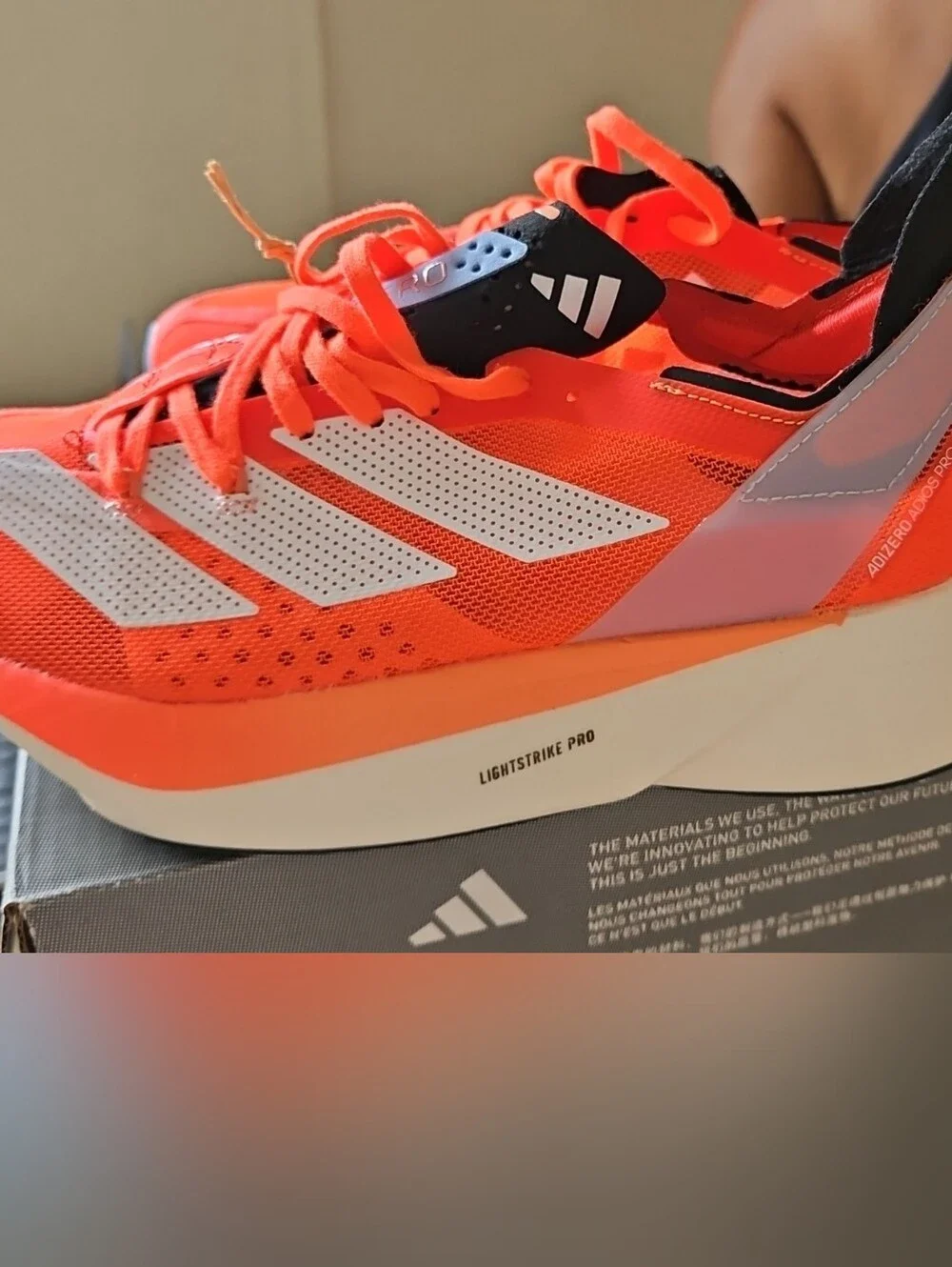 adidas Men’s Athletic Shoe - Bright Orange & White